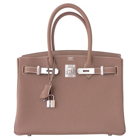 hermes birkin etoupe with palladium hardware|Hermes Birkin bag.